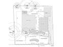 Depicts a detailed site plan with dimensions for a house, garage, deck and other landscape features at 2010 Bixby Se St, Atlanta, GA 30317