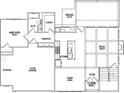 Floor plan featuring a kitchen, dining area, Gathering room, mudroom, guest suite, and two car garage at 3920 Bellair Dr, Marietta, GA 30066