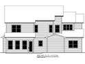 Blueprint of the back of the house, displaying window placement and backyard access at 3920 Bellair Dr, Marietta, GA 30066