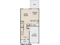 First floor plan showcasing an open concept kitchen, dining and Gathering room at 2544 Coventry Street Sw, Atlanta, GA 30331