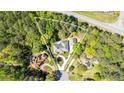 An aerial view showcasing the property's placement amongst lush green trees at 8518 Shoreview Ct, Jonesboro, GA 30236