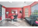 Unique room with salon-style setup; equipped with a chair, hair dryer, and professional lighting at 4180 West Stubbs Rd, College Park, GA 30349