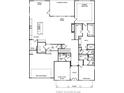 First floor plan featuring an open kitchen, Gathering room, and a convenient study/flex room at 5395 Keepsake Court, Cumming, GA 30040