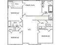 Layout of the second floor including four bedrooms, three bathrooms, and a loft at 669 Egrets Lot 56 Lndg, Covington, GA 30014