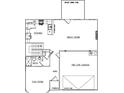 Floor plan of the entry level, kitchen, great room, bathroom, flex room, porch, and two car garage at 679 Egrets Landing Lot 57, Covington, GA 30014
