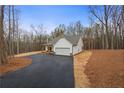 Attractive new construction home with a black asphalt driveway and a charming exterior at 1687 Harmony Rd, Temple, GA 30153