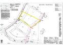 Survey shows the dimensions of the lot and its relation to the surrounding neighborhood at 120 Woodlawn Drive, Marietta, GA 30067