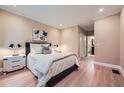 Cozy bedroom with neutral walls, carpet, and ensuite bathroom at 2700 Pine Tree Ne Rd # 4003, Atlanta, GA 30324