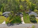 Birds eye view of property with expansive yard, mature trees and traditional design at 4425 Reef Rd, Marietta, GA 30066