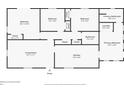 Detailed floor plan showcasing the layout with labeled rooms and dimensions, providing a comprehensive view of the property at 3690 Asbury Sw Ln, Atlanta, GA 30331