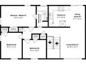 Layout of the residence featuring a Primary bedroom, three additional bedrooms, and an open kitchen at 2650 Gwendon Ct, Decatur, GA 30034