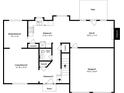 First floor plan showing the layout of the home with kitchen, living room, and garage at 1444 Bridgewater Br, Stone Mountain, GA 30088