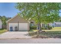 Inviting home with a well-maintained lawn, and convenient two-car garage, creating a comfortable suburban setting at 4719 Score Ct, Snellville, GA 30039