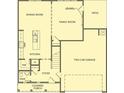 Detailed floor plan showing open-concept living, kitchen, dining room, a two-car garage, and optional fireplace at 4556 Sweetlake Sw Ct, Mableton, GA 30126