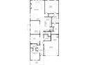 Layout of a 2-bedroom house with kitchen, dining, great room, study, sunroom, laundry, foyer, garage, primary suite, and front porch at 34 English Barn Way, Hiram, GA 30141