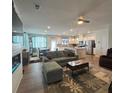 Open concept living space with kitchen and dining area at 860 Point Place Dr, Loganville, GA 30052