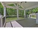 Covered patio perfect for outdoor dining and relaxation with views of the backyard at 3090 Thrasher Nw Ct, Kennesaw, GA 30144