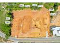 Aerial view of the parcel showing lot lines and acreage amounts at 409 Thunder Rd, Buford, GA 30518