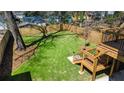 Beautifully maintained backyard with a new wooden fence and fresh landscaping at 676 S Grand Nw Ave, Atlanta, GA 30318