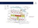 Community site plan shows plot locations with lot numbers, ideal for visualizing neighborhood layout and amenities at 155 Alcovy Ter, Alpharetta, GA 30009