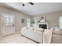 Cozy living room features light walls, wood floors, and modern fireplace at 22 Haygood Se Ave, Atlanta, GA 30315