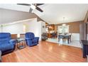 Open-concept living room and dining area showcasing seamless flow and bright natural light at 2816 Pine Meadow Dr, Marietta, GA 30066
