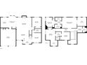 Detailed floor plan showcasing the layout of the home's first and second floors at 1410 White Flowers Ln, Lawrenceville, GA 30045
