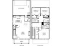 Detailed floor plan showcasing the layout of the home, including the kitchen, bedrooms, and garage at 4690 Hemingway Trl, Cumming, GA 30041