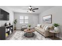 Bright living room features modern decor, neutral tones, and stylish furnishings at 842 Brighton Dr, Lawrenceville, GA 30043