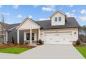 Charming home featuring white siding, stone accents, and a convenient two-car garage at 235 Strawberry Ln, Woodstock, GA 30189