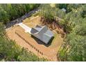 Beautiful aerial view of a one-story house with a spacious backyard and fresh landscaping at 1408 Campbell Rd, Covington, GA 30014