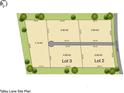 Real estate land plots available at Talley Lane community with varying acres and dimensions for building a custom home at 2726 Talley Ln, Buford, GA 30519