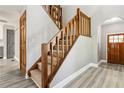 Inviting entryway with hardwood floors and staircase at 873 Edgewater Cir, Marietta, GA 30062