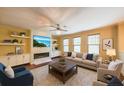 Bright living room offers built-in shelving, fireplace, and lots of natural light at 3155 Boldmere Se Trl # 3, Smyrna, GA 30080