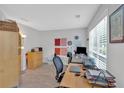 Bright office with lots of natural light, modern desk, and new flooring at 3463 Chastain Glen Ne Ln, Marietta, GA 30066