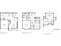 Detailed floor plan showcasing the layout of the first, second, and third floors of the home at 3003 Clayton St, Woodstock, GA 30188