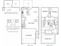 Detailed floor plan showcases layout with bedrooms, kitchen, garage, sunroom, and living spaces at 1924 William Glen St, Dacula, GA 30019