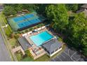 Aerial view of community pool and tennis courts at 4047 Jordan Lake Dr, Marietta, GA 30062