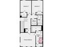Third-floor plan featuring bedrooms, walk-in closets, bathrooms and a laundry room at 108 Holt Ln, Lawrenceville, GA 30046
