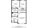 Floorplan displaying bedrooms, bathrooms, hall, and walk-in closet on the upper level at 986 Franklin Ridge Ct, Sugar Hill, GA 30518