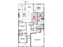 Detailed floor plan showcasing the layout with 3 bedrooms, a great room, and 2-car garage at 156 Henley St, Canton, GA 30114