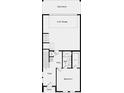 First floor floorplan featuring a 2-car garage, bedroom, bathroom and foyer at 407 Nix Ln, Lawrenceville, GA 30046