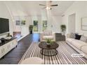 Bright living room with ample natural light, stylish furnishings, and modern flooring at 294 Farm Ridge Ne Dr, Woodstock, GA 30188