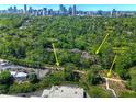 Aerial view highlighting proximity to the BeltLine, Ansley Mall, and the city skyline at 470 Ansley Walk Ne Ter, Atlanta, GA 30309