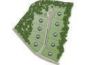 A map showing the location of the mail kiosk, Knob Creek Court, and lots 30-38 at 001 Knob Creek Ct, Acworth, GA 30101