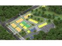 Community aerial view showcases building locations with street and greenspace surrounding properties at 973 Peeples Sw St, Atlanta, GA 30310