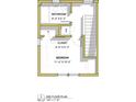 Second floor plan showing a bedroom, bathroom, and closet layout with precise dimensions at 973 Peeples Sw St, Atlanta, GA 30310