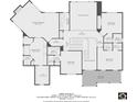 Detailed second-floor plan showcasing bedrooms, bathrooms, walk-in closets, laundry, and balcony with accurate measurements at 2930 Aquitania Ln, Cumming, GA 30040