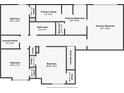 Second floor floorplan featuring the bedrooms, bathrooms, and laundry room at 3545 River Summit Trl, Duluth, GA 30097