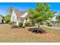 Well-maintained front yard featuring mature trees, manicured landscaping, and charming home at 3321 Hampreston Nw Way, Kennesaw, GA 30144
